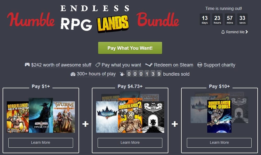 Humble Endless RPG LAND Bundle